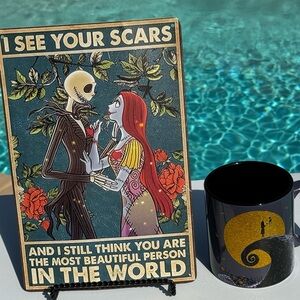 NEW Nightmare Before Christmas metal sign and mug